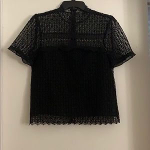 Black lace top